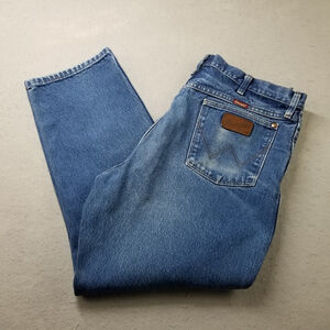Wrangler Jeans Mens Size 36X30 Blue Denim 31 Relaxed 31MWZPW Western Cowboy